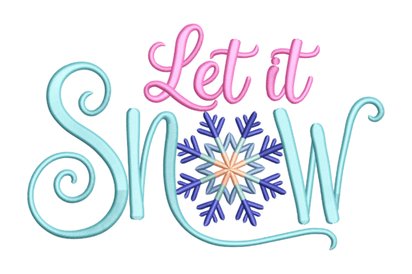 Let It Snow Script Embroidery Review