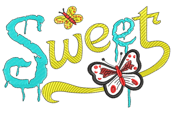 Sweet Word with Butterfly Embroidery Review