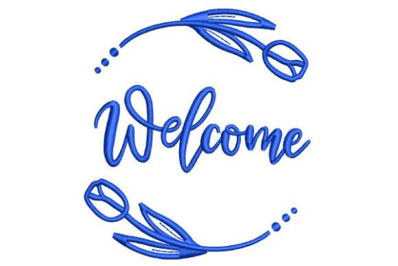 Welcome with Two Tulips Embroidery Design Review